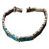 Image 1 : .925 Silver Faux Opal Bracelet