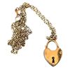 Image 1 : Gold Plate Sterling Silver Heart Lock And Chain