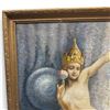 Image 2 : Vintage Gold Gilted Framed Oil On Canvas Of Thai Goddess Signed By Artist