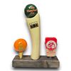 Image 1 : 3 Beer Taps On Wood Base, Oberon, 2 Hearted Ale & New Belgium