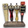 Image 1 : 4 Beer Taps On Wood Base, White Stone, Krombacher, Etc..