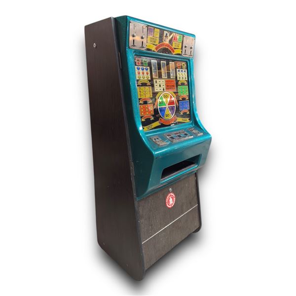Vintage Silver Gambler Floor Model Slot Machine