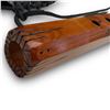 Image 2 : Vintage Wood Carved Flute #2/2, Signed L. B. In Faux Alligator Skin Sheath