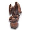 Image 2 : Large Wooden Carved Eagle & Chicks Statue