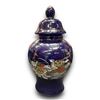 Image 1 : Vintage Lidded Porcelain Urn With Peacock Motif
