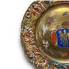 Image 2 : Early Dresden Porcelain Plate With Embossed Figures & Festival