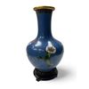 Image 2 : Vintage Cloisonne Vase On Wood Base