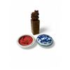 Image 2 : Vintage Chinese Carved Stone Seal With Blue Porcelain Wax Container, In Original Box