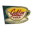 Image 2 : Vintage Golden Girl Cola Sun-Drop Double Sided Tin Flange