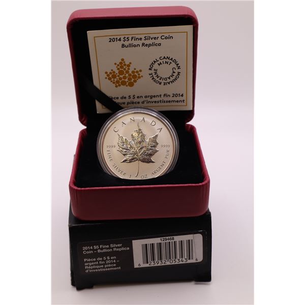 2014 $5 fine silver coin (tax exempt)