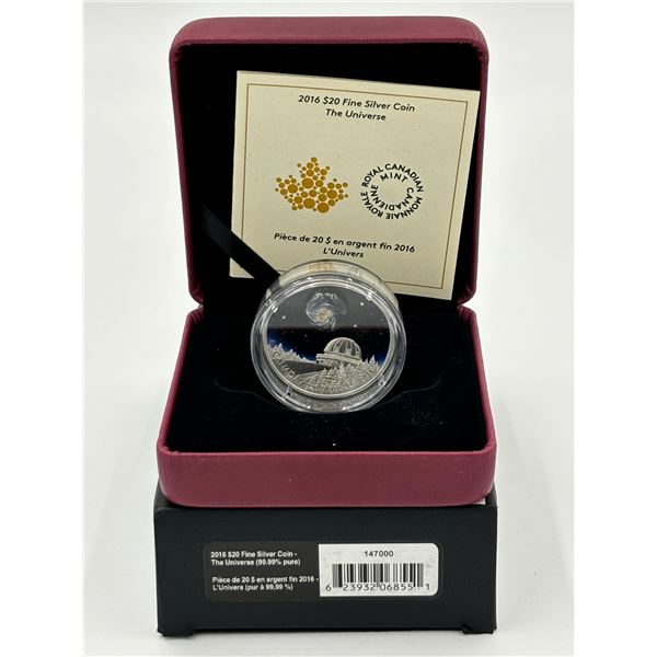 2016 $20 Fine Silver Coin. The Universe (tax exempt)