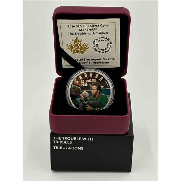 2016 $20 Fine Silver Coin Star Trek - The Trouble With Trebbles (tax exempt)