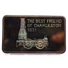 Image 1 : The Best Friend of Charleston 1831 1oz proof silver art bar. Nice toning. Hard to see on photo. (tax