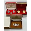 Image 1 : set of 3 Royal Canadian Mint Pins and Cuff Links