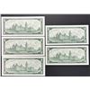 Image 2 : set of 5 1967 $1 notes in sequence. Beattie/Rasminsky F/P8696593-F/P8696597