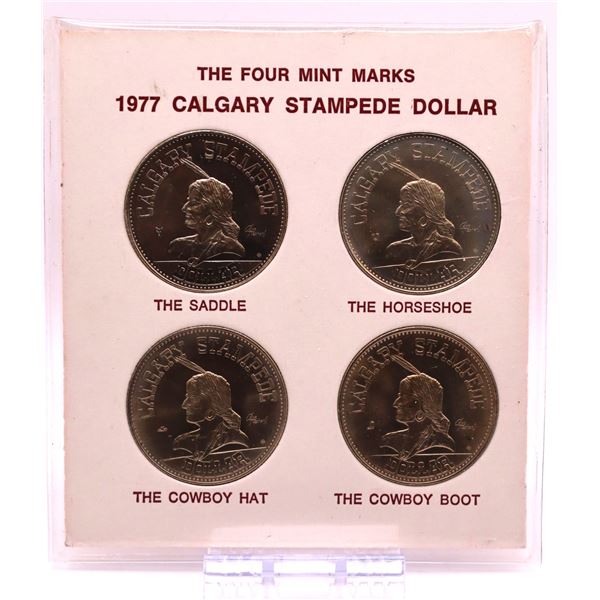 1977 Calgary Stampede Dollar, The Four Mint Marks