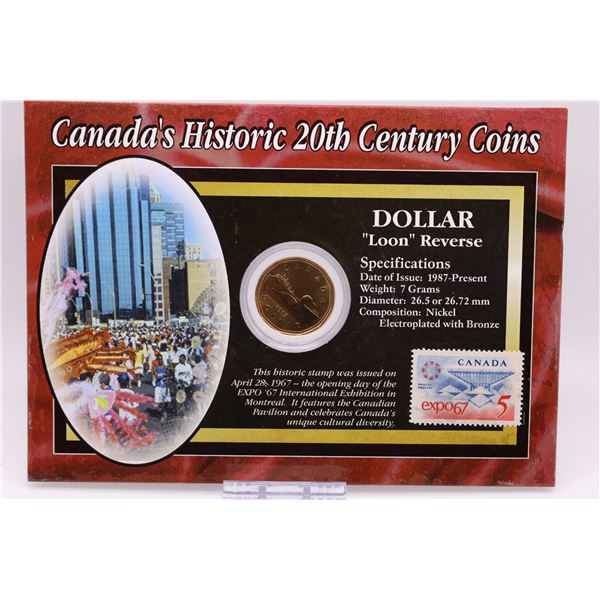 Canada's Historic 20th Century Coins. Dollar "Loon" Reverse.