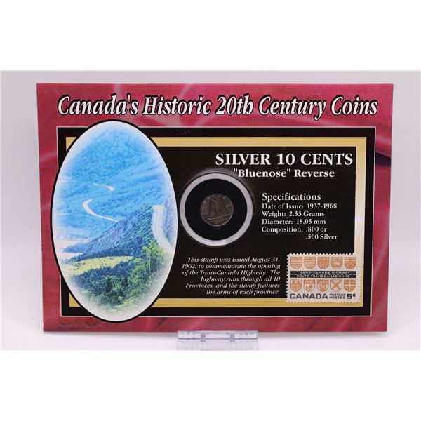 Canada's Historic 20th Century Coins. Silver 10 Cents "Blue Nose" Reverse.