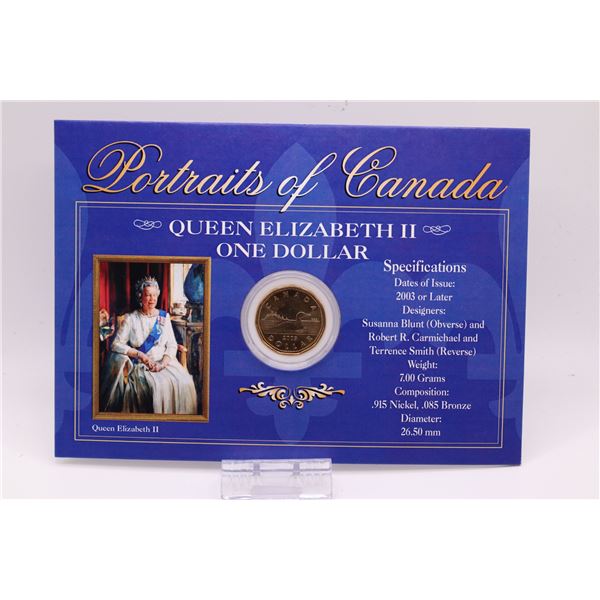 Portraits of Canada. Queen Elizabeth II One Dollar