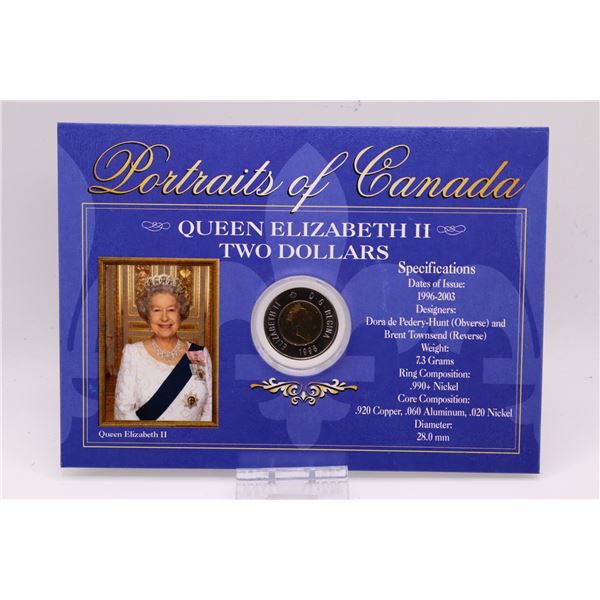 Portraits of Canada. Queen Elizabeth II Two Dollars