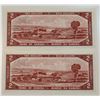 Image 2 : lot of 2 1954 $2 MOD notes in sequence P/G4628265-P/G4628266