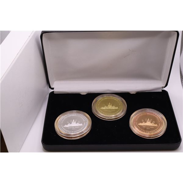 2012 RCNA Set of medallions. Commeorating the Diamond Jubilee of Her Majesty Queen Elizabeth II. Sil