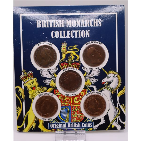 British Monarchs Collection. 5 period coins.