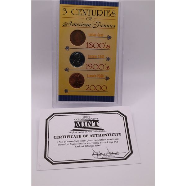 3 Centuries of American Pennies collection