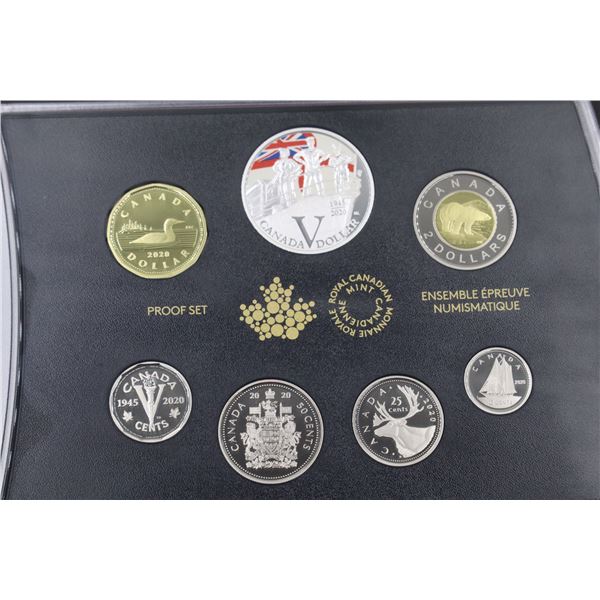 2020 Special Edtion Silver Dollar Proof Set. 75th Anniversary of V-E Day. The Royal Canadian Navy