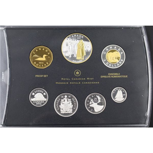 2014 Canada Fine Silver Deluxe Proof Set - 100th Ann of WWI (No Tax)