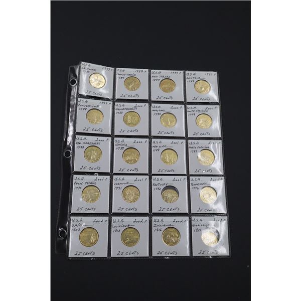 all 50 US States Quarters Gold Plated.
