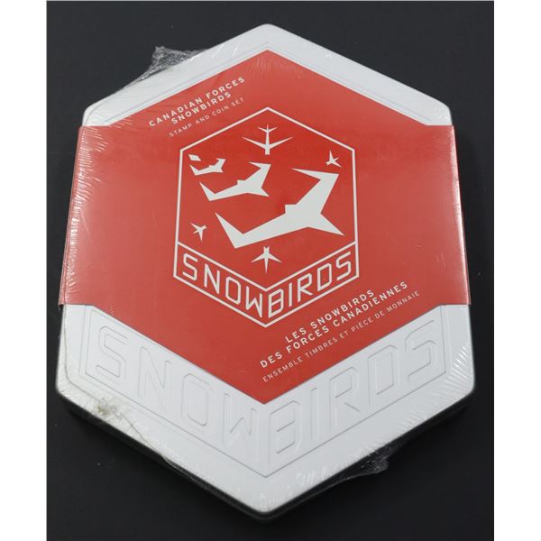 2006 Snowbirds $5 pure silver set with stamps in metal case from the Mint