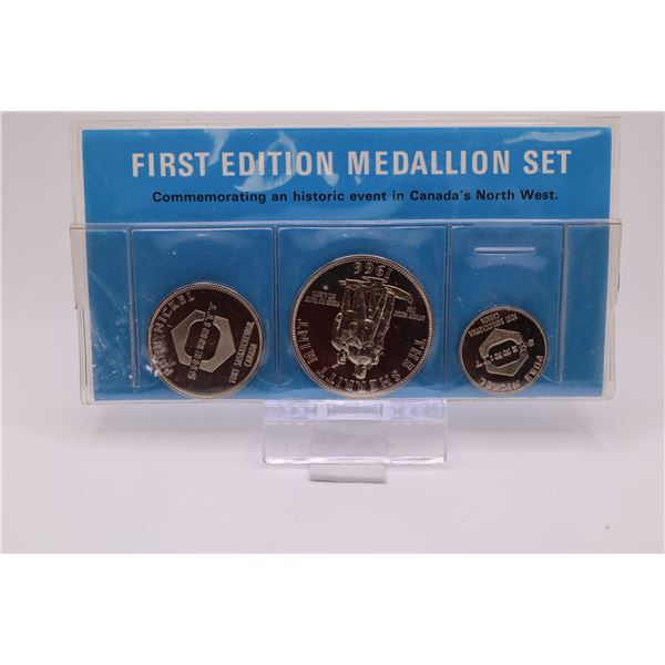 1966 Sherritt Nickel Fort Saskatchewan Commemorative 3 medallion set.