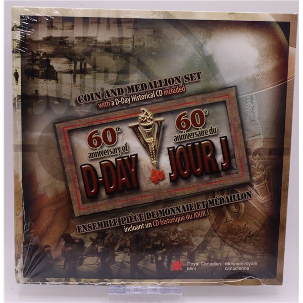 2004 Canada D-Day Sterling Silver Nickel & Medallion with D-Day CD-ROM