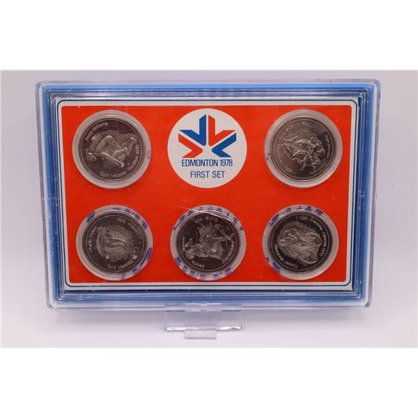 1978 XI Commonwealth Edmonton Games 5 medallion First Set