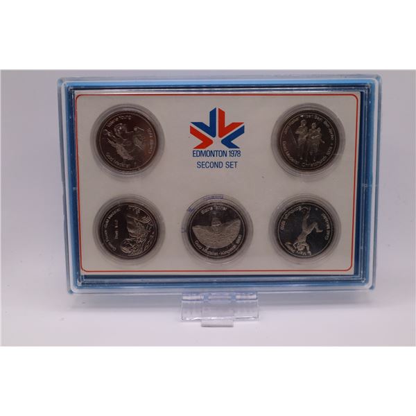 1978 XI Commonwealth Edmonton Games 5 medallion Second Set