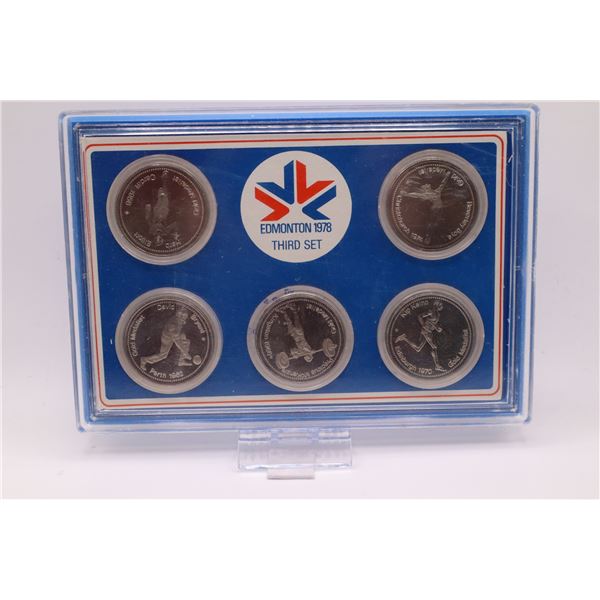 1978 XI Commonwealth Edmonton Games 5 medallion Third Set