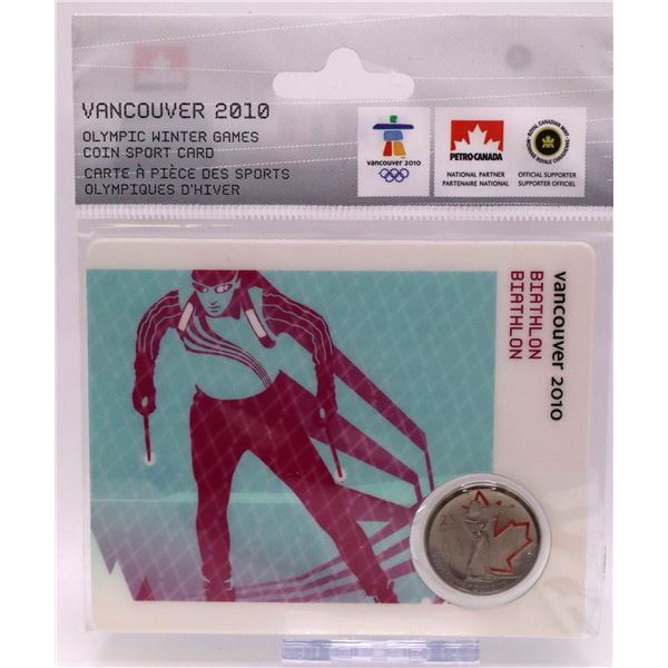 2010 Vancouver Olympics Biathalon $0.25 in card and sealed