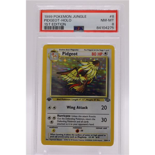 1999 Pokemon 1st Edition Jungle Pidgeot-Holo PSA 8