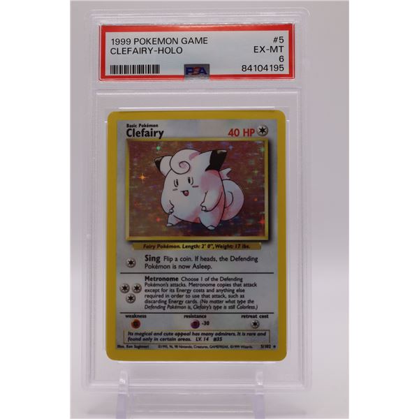 1999 Pokemon Base Set Unlimited Clefairy-Holo PSA 6