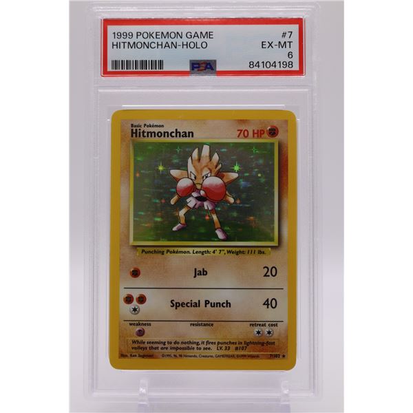 1999 Pokemon Base Set Unlimited Hitmonchan-Holo PSA 7