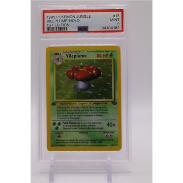 1999 Pokemon 1st Edition Jungle Vileplume-Holo PSA 9