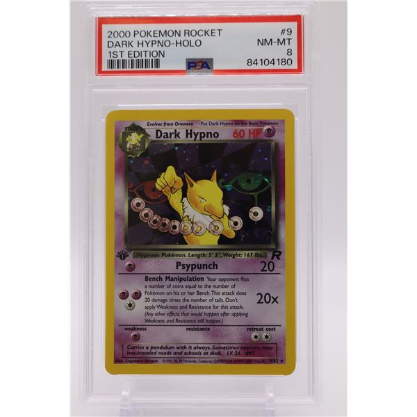 2000 Pokemon Rocket 1st Edition Dark Hypno-Holo PSA 8