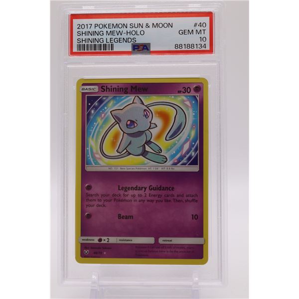 2017 Pokemon Sun & Moon Shining Mew-Holo Shining Legends PSA 10