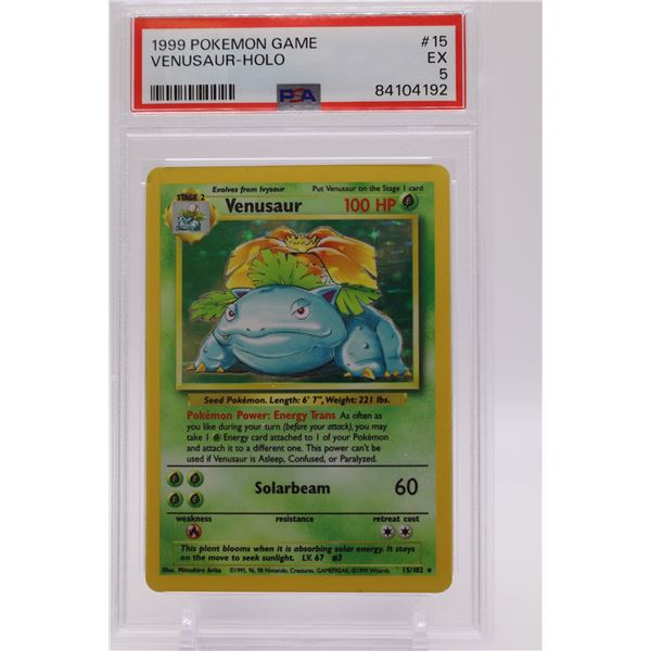 1999 Pokemon Base Set Unlimited Venusaur-Holo PSA 5