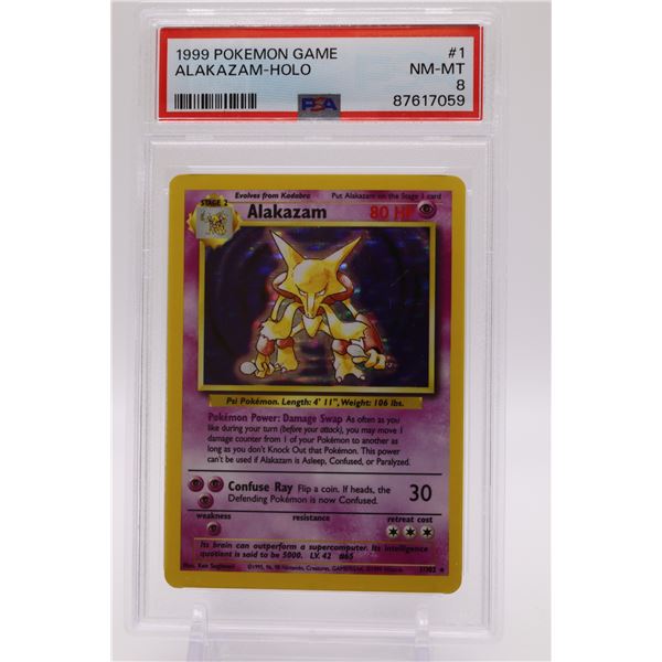 1999 Pokemon Base Set Unlimited Alakazam-Holo PSA 8