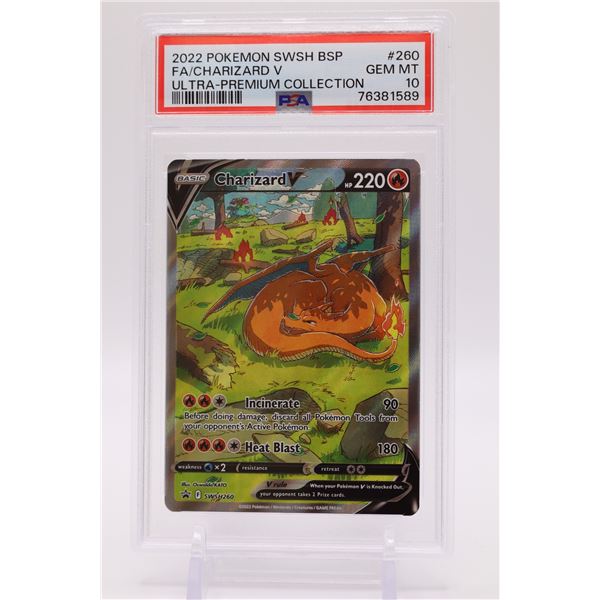 2022 Pokemon SWSH BSP FA/Charizard V Ultra Premium Collection PSA 10