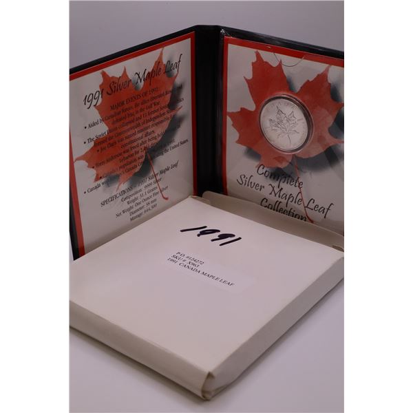 Nicely Packaged 1991 Silver Maple Leaf