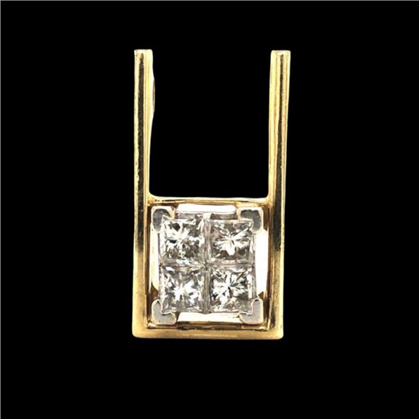 Princess Cut Diamond Slide Pendant