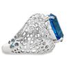 Image 3 : Blue Topaz and Diamond Ring